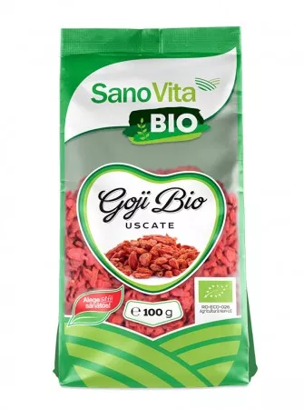 Goji Bio 100 g, SanoVita, [],remediumfarm.ro