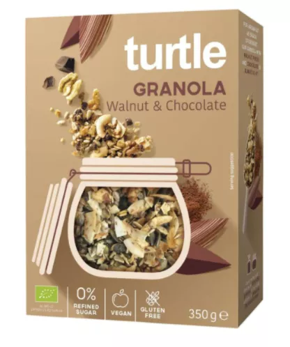 Granola cu nuci si ciocolata Eco fara glutena, 350 gr, Turtle, [],remediumfarm.ro