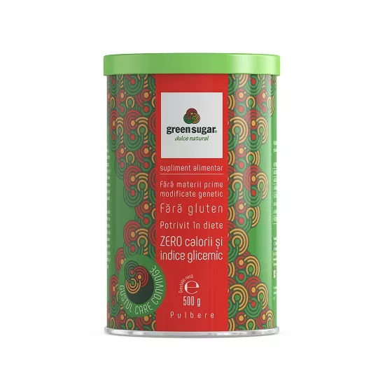 Green Sugar pulbere, 500 g, Remedia, [],remediumfarm.ro