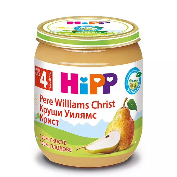 HIPP Pere Williams Christ BIO 4luni+, 125 g, [],remediumfarm.ro