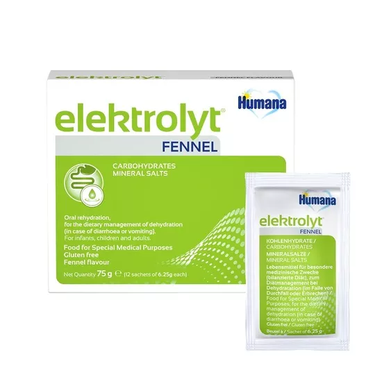 Elektrolyt fenicul, 75g, 12 plicuri, Humana, [],remediumfarm.ro