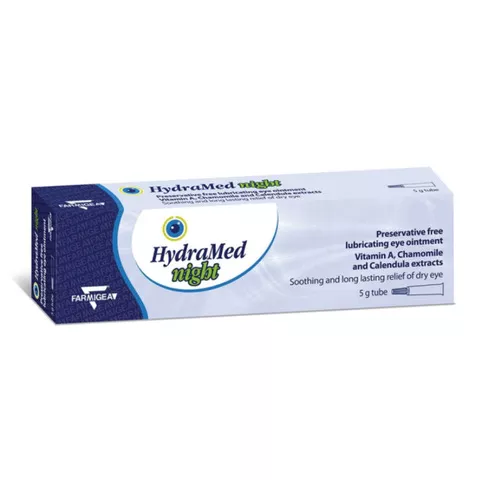 Unguent oftalmic lubrifiant Hydramed Night, 5 g, Farmigea, [],remediumfarm.ro