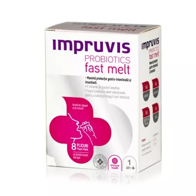 Impruvis Probiotics fast melt 1g, 8 plicuri, Bifodan, [],remediumfarm.ro