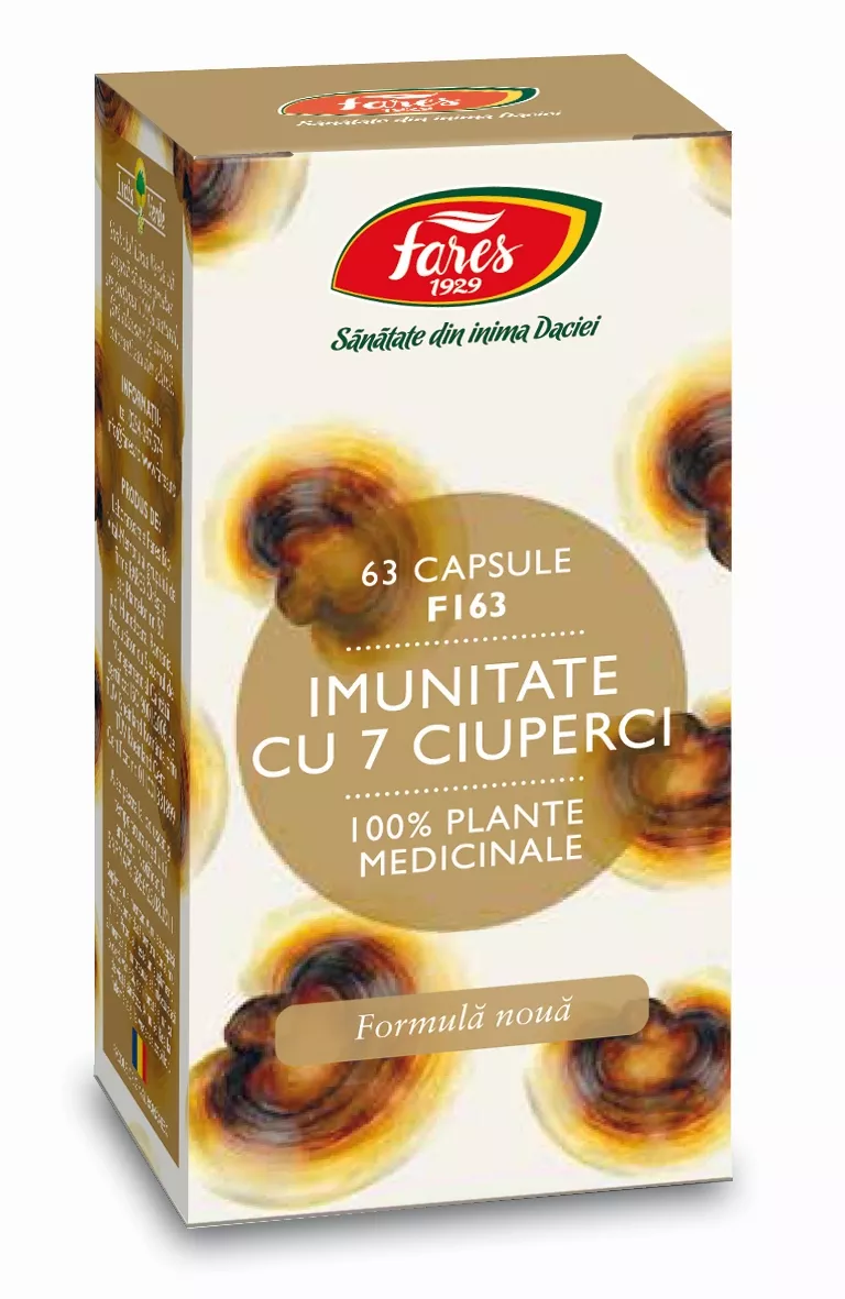 Imunitate Cu 7 ciuperci x 63cps (Fares), [],remediumfarm.ro