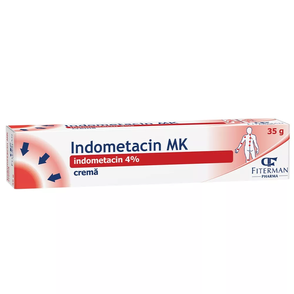 Indometacin crema MK 40mg/g, 35g, Fiterman, [],remediumfarm.ro