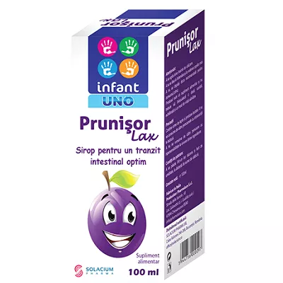 Prunisor Lax Sirop Infant Uno, 100 ml, Solacium Pharma, [],remediumfarm.ro