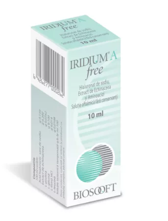 Iridium A Free soluție oftalmică, 10 ml, BioSooft, [],remediumfarm.ro