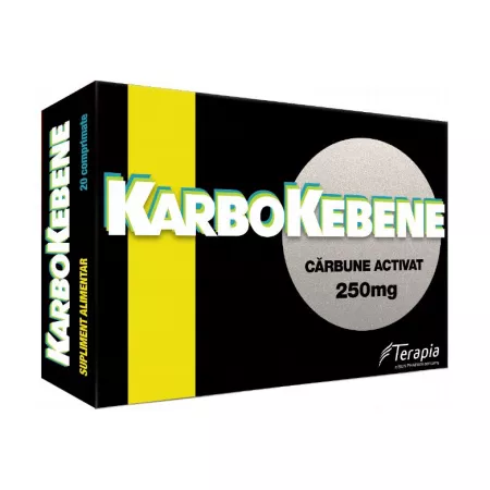 KarboKebene 250mg, 20 comprimate, Terapia, [],remediumfarm.ro