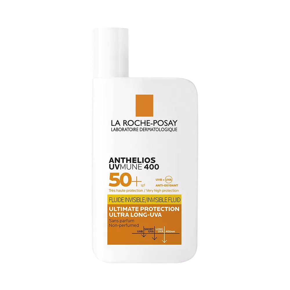 Fluid invizibil fara parfum pentru protectie solara SPF 50+ Anthelios UVMune, 50 ml, La Roche-Posay, [],remediumfarm.ro