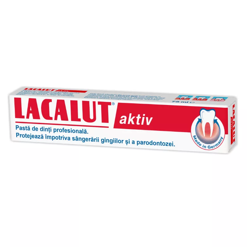 Pasta de dinti medicinala Lacalut Aktiv, 75 ml, Theiss Naturwaren, [],remediumfarm.ro