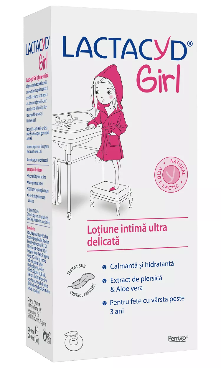 LACTACYD Girl Lotiune intima ultra delicata fete x 200ml, [],remediumfarm.ro
