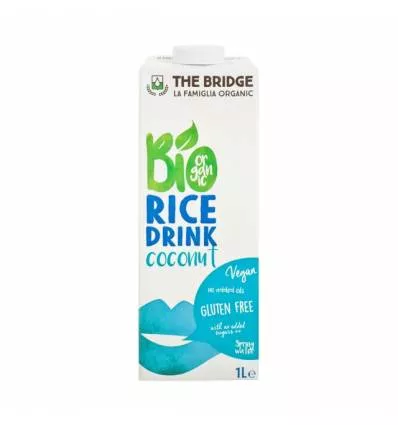 Lapte vegetal bio de orez cu cocos, 1l, The Bridge, [],remediumfarm.ro