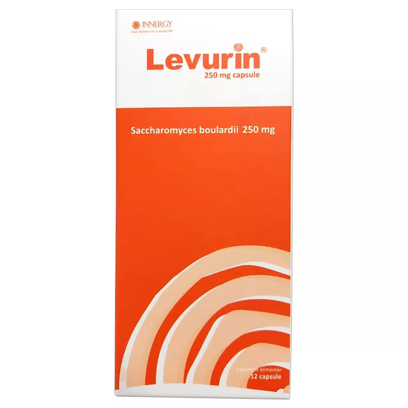 Levurin 250mg, 12 capsule, Innergy, [],remediumfarm.ro