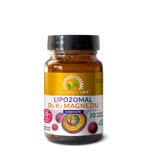 Lipozomal  Vitamina D3+Vitamina K2 + Magneziu, 30 capsule, Hypernatura, [],remediumfarm.ro