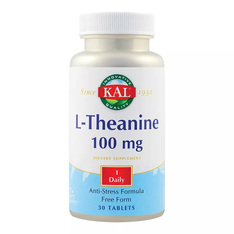 L-Theanine 100mg Kal, 30 tablete, Secom, [],remediumfarm.ro