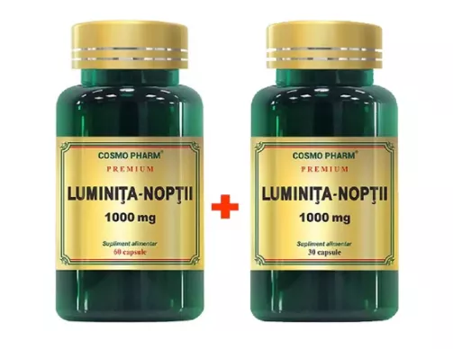 Luminita noptii 1000mg, 60 + 30 capsule, Cosmopharm, [],remediumfarm.ro