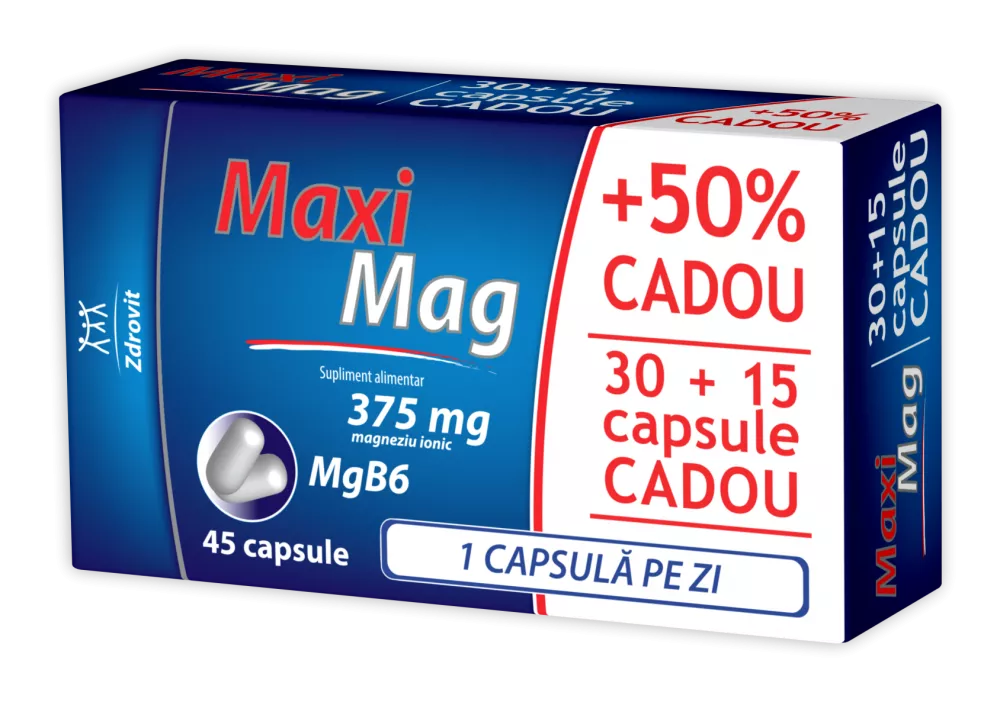 Zdrovit MaxiMag x 30cps+15cps(50%)-cad, [],remediumfarm.ro