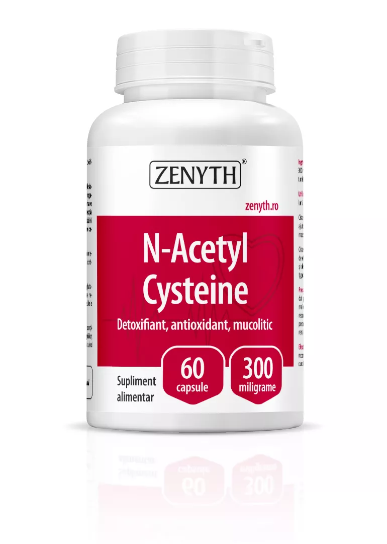 N-Acetyl L-Cysteine, 60 capsule, Zenyth, [],remediumfarm.ro