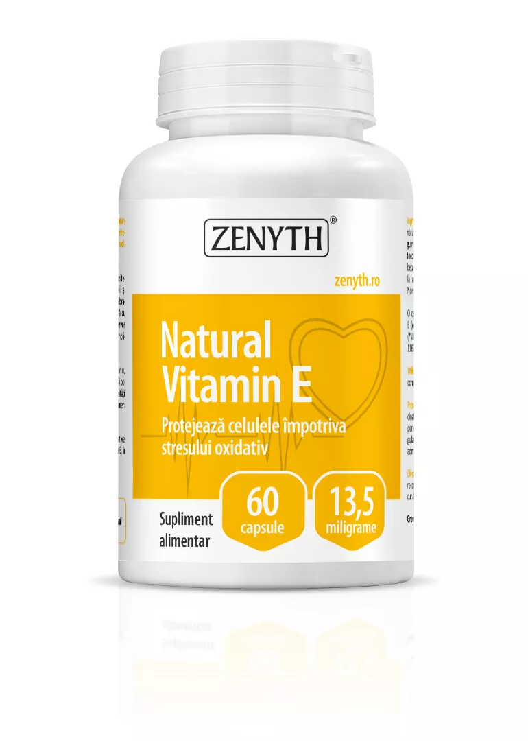 Natural Vitamina E, 60 capsule, Zenyth, [],remediumfarm.ro