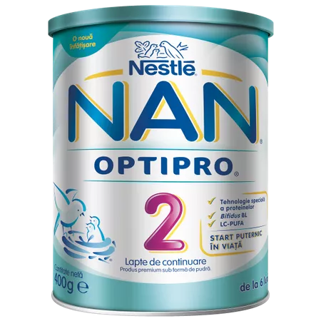 NESTLE Lapte NAN 2 Optipro, 400g, [],remediumfarm.ro