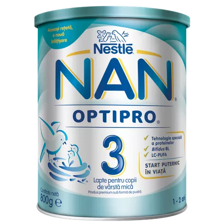 Nestle Lapte NAN 3 Optipro, 800g, [],remediumfarm.ro