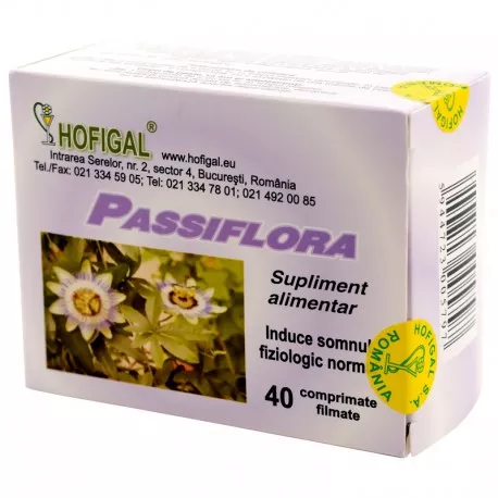 Passiflora, 40 comprimate, Hofigal, [],remediumfarm.ro