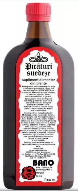 Picaturi Suedeze, 500 ml, Parapharm, [],remediumfarm.ro