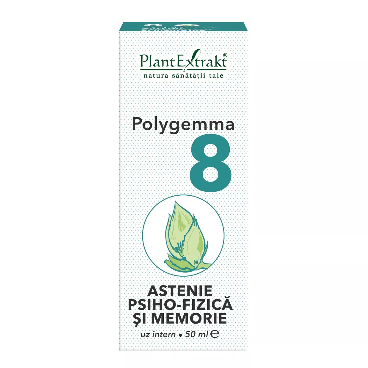 Polygemma 8 Astenie Psiho-Fizica si Memorie, 50 ml, Plantextrakt, [],remediumfarm.ro