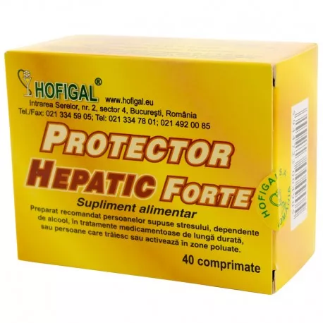 Protector hepatic forte, 40 comprimate, Hofigal, [],remediumfarm.ro