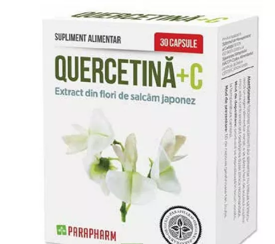 Quercetina + C, 30 capsule, Parapharm, [],remediumfarm.ro
