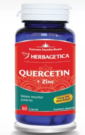 Quercetin + Zinc x 60cps (Herbagetica), [],remediumfarm.ro