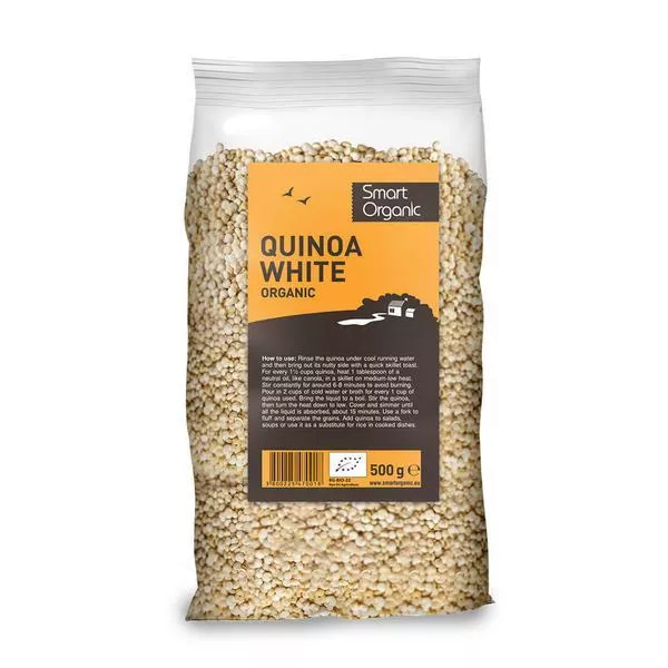 Quinoa alba eco, 500g, Smart Organic, [],remediumfarm.ro
