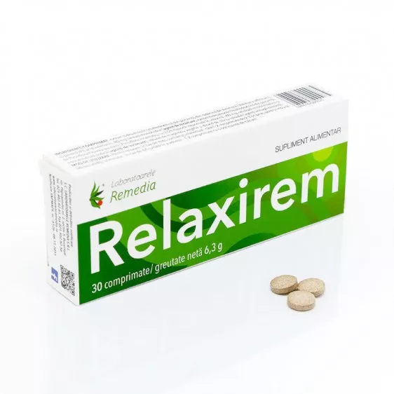 Relaxirem, 30 comprimate, Remedia, [],remediumfarm.ro