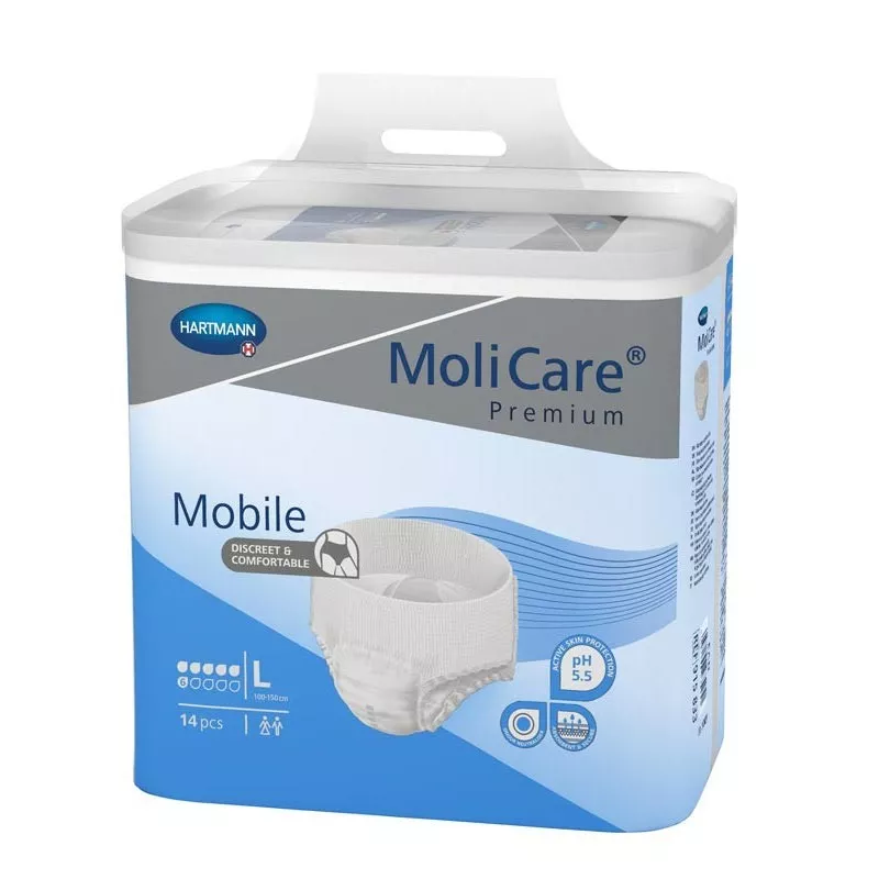 Scutece adulti tip chilot MoliCare Premium Mobile 6pic L x 14buc (Hartmann), [],remediumfarm.ro