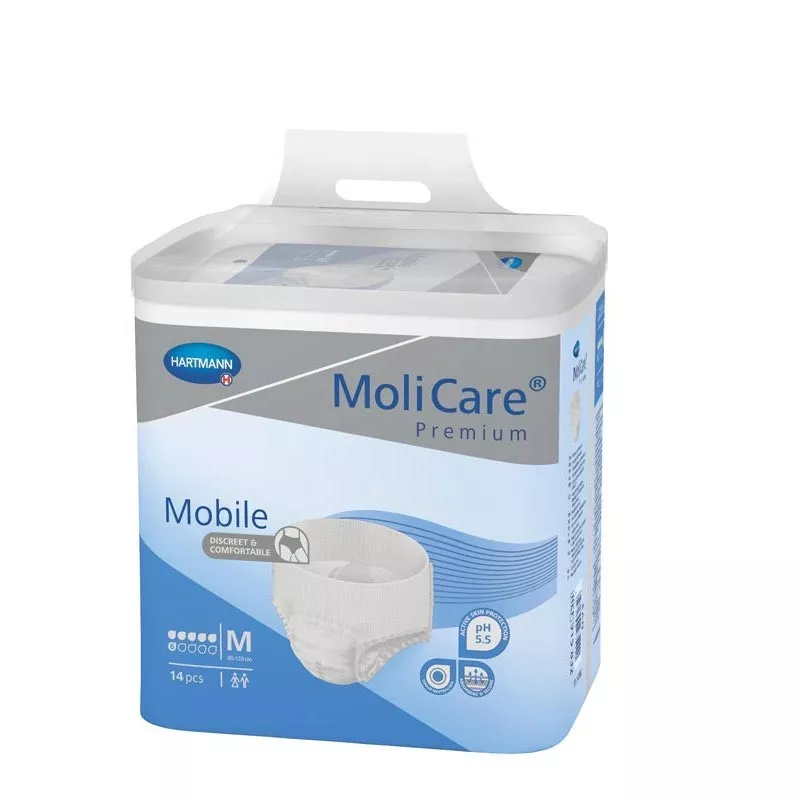 Scutece adulti tip chilot MoliCare Premium Mobile 6pic M x 14buc (Hartmann), [],remediumfarm.ro