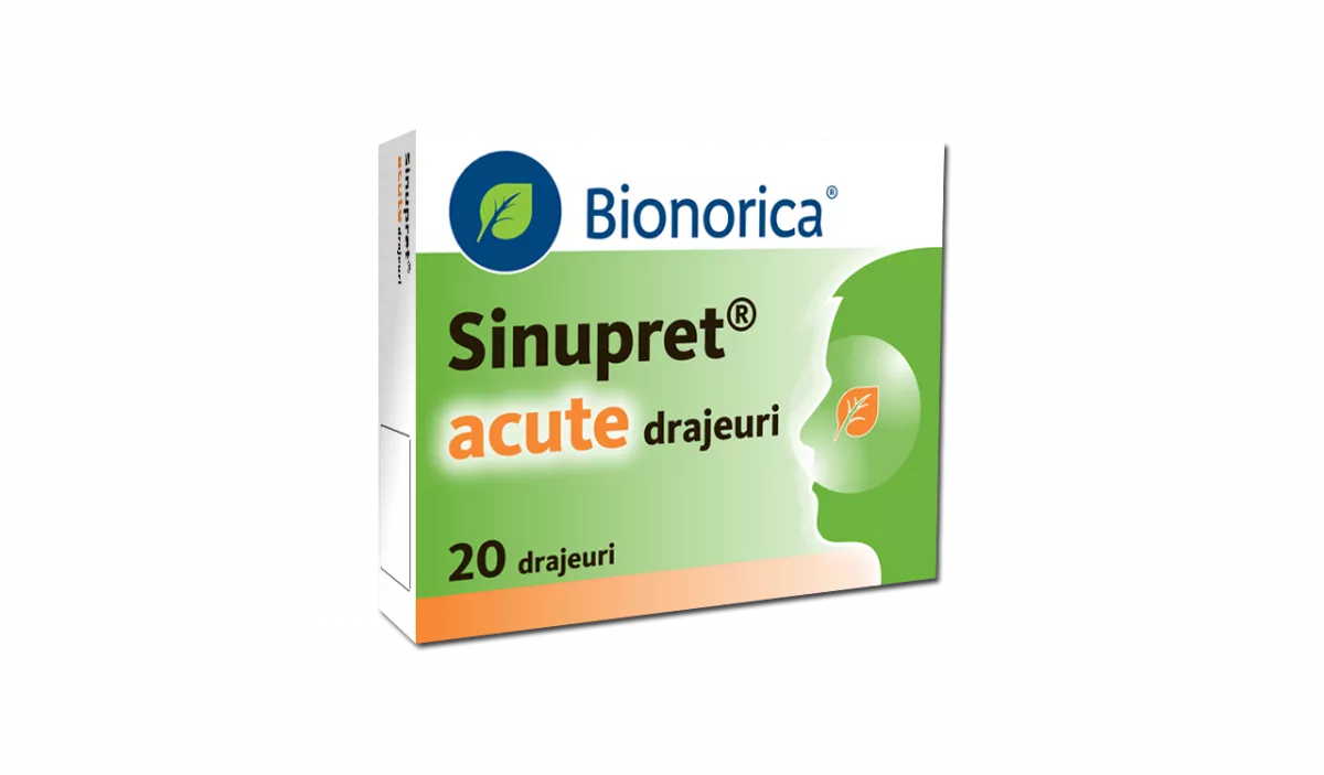 Sinupret Acute, 20 drajeuri, Bionorica, [],remediumfarm.ro