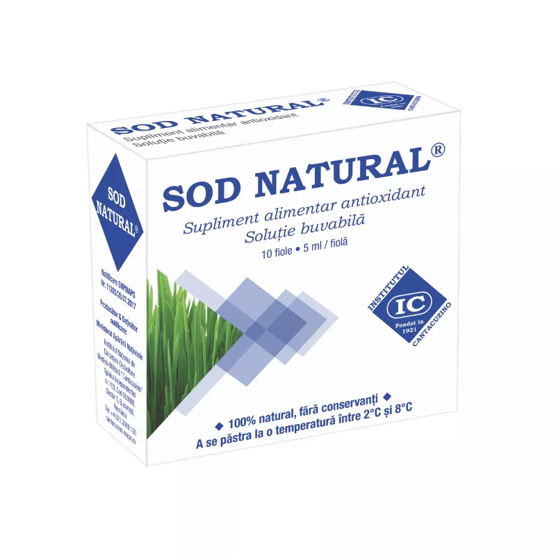 SOD natural solutie orala 5 ml, 10 fiole, [],remediumfarm.ro