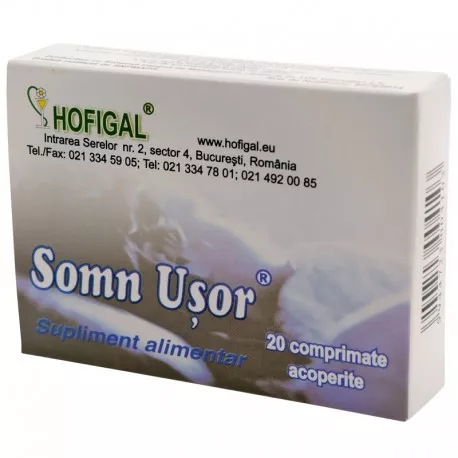 Somn usor, 20 comprimate, Hofigal, [],remediumfarm.ro