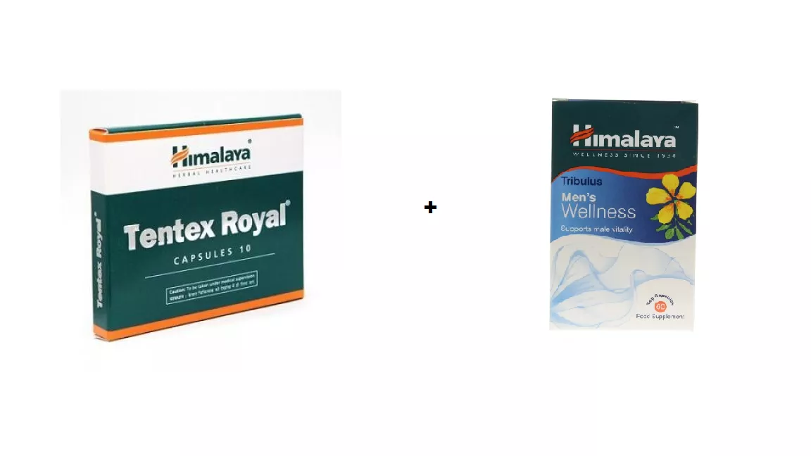 Tentex Royal x 10 cps + Tribulus Men's Wellness x 60 (Himalaya), [],remediumfarm.ro