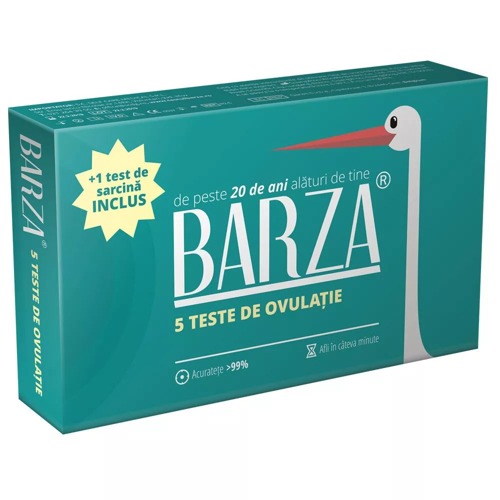 Test ovulatie Barza x5 buc+ 1test sarcina Barza, [],remediumfarm.ro