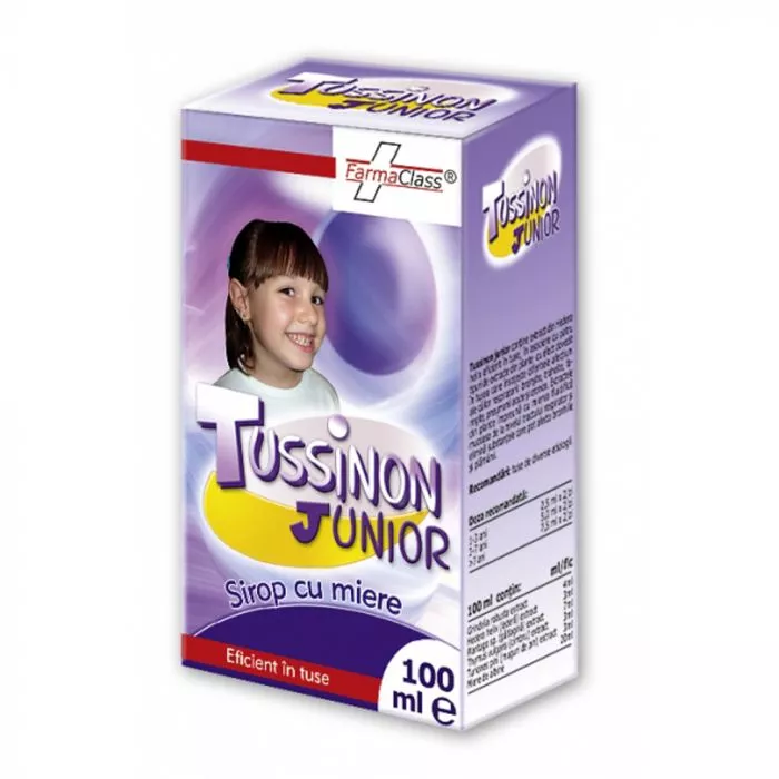 Tussinon Junior sirop cu miere x 100ml (Farmaclass), [],remediumfarm.ro