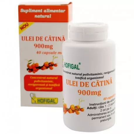 Ulei de catina 900 mg, 40 capsule moi, Hofigal, [],remediumfarm.ro