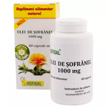 Ulei de sofranel 1000 mg, 40 capsule moi, Hofigal, [],remediumfarm.ro