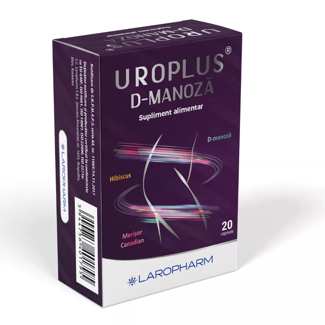 Uroplus D-Manoza, 20 capsule, Laropharm, [],remediumfarm.ro