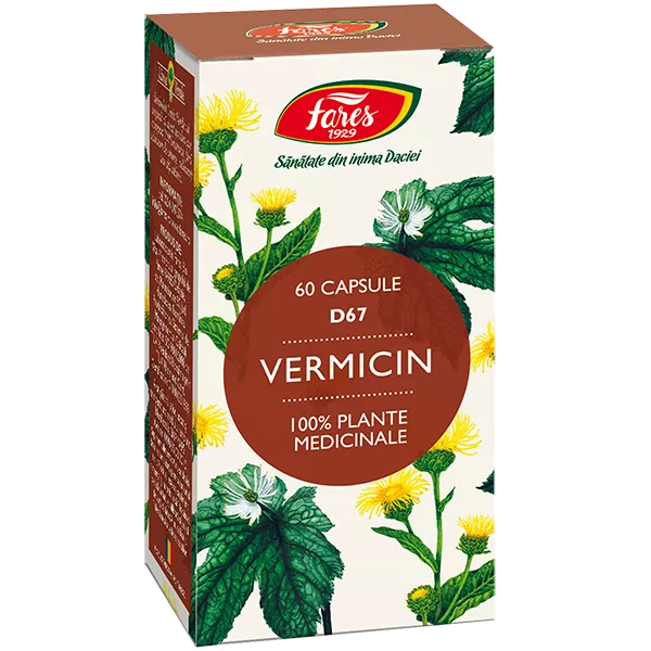 Vermicin, D67, 60 capsule, Fares, [],remediumfarm.ro