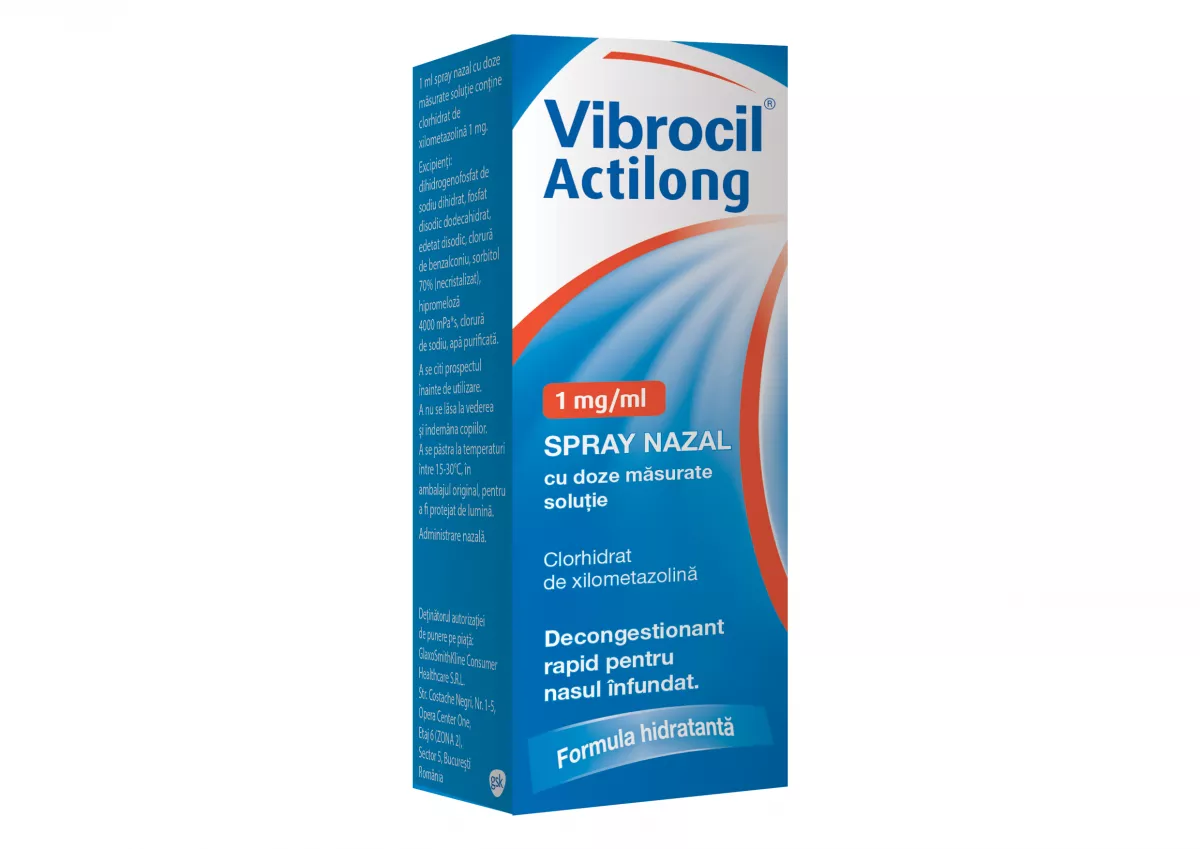 Vibrocil Actilong 1mg/ml spray nazal, 10 ml, Gsk, [],remediumfarm.ro