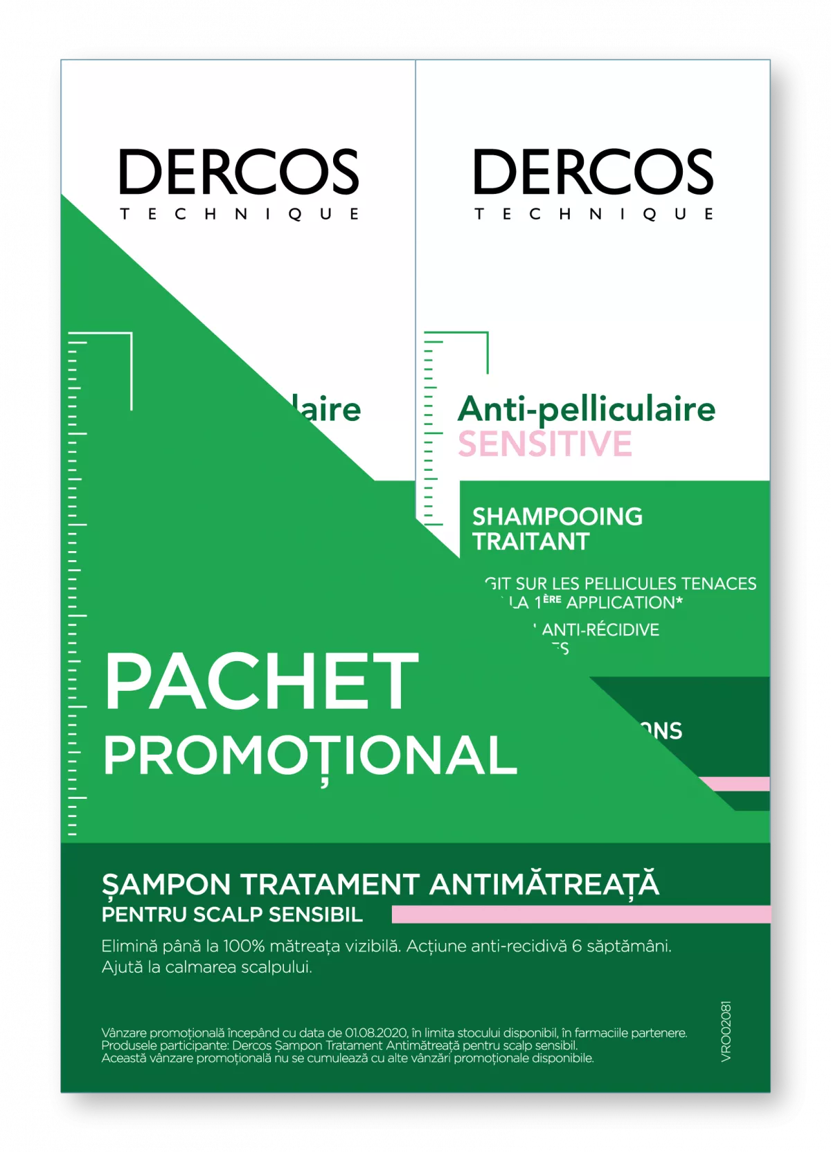 VICHY Dercos bi-pack sampon antimatreata scalp sensibil x 200ml, [],remediumfarm.ro
