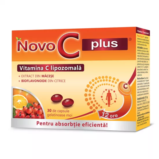 Vitamina C lipozomala, Novo C plus, 30 capsule, PP Management, [],remediumfarm.ro