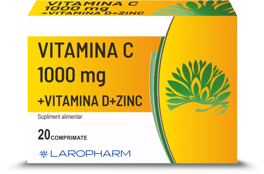 Vitamina C 1000mg +vit D+Zinc 20cpr Laropharm, [],remediumfarm.ro