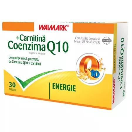 Coenzima Q10 + Carnitina, 30 capsule, Walmark, [],remediumfarm.ro